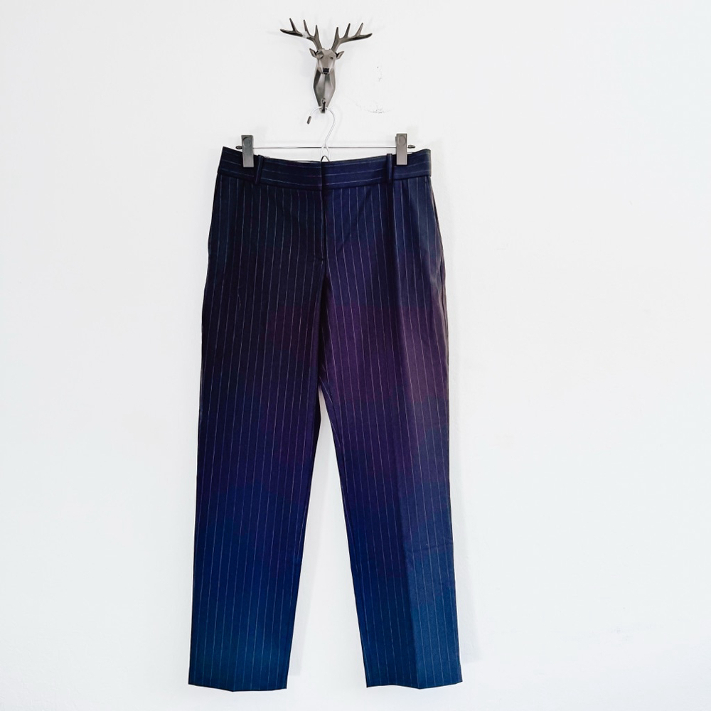 Theory Navy Pinstripe Trousers